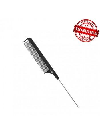 РАСЧЕСКА ПЛАСТИКОВАЯ С МЕТАЛЛИЧЕСКИМ ХВОСТИКОМ И ЧАСТЫМИ ЗУБЬЯМИ, 220 ММ