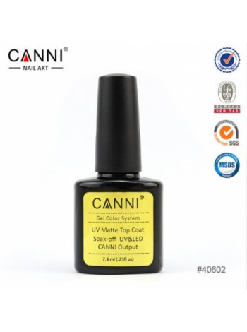 Верхнее  матовое покрытие Canni Matte Top, 7,5 мл.
